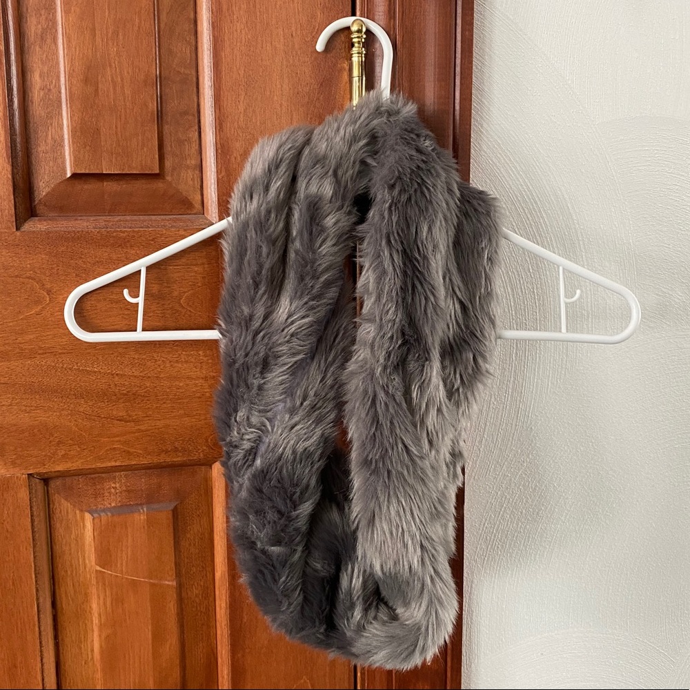 Faux fur infinity scarf